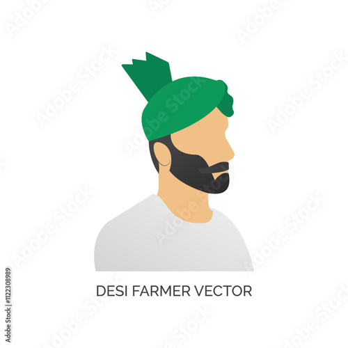 Desi Indian or Pakistani Farmer Vector