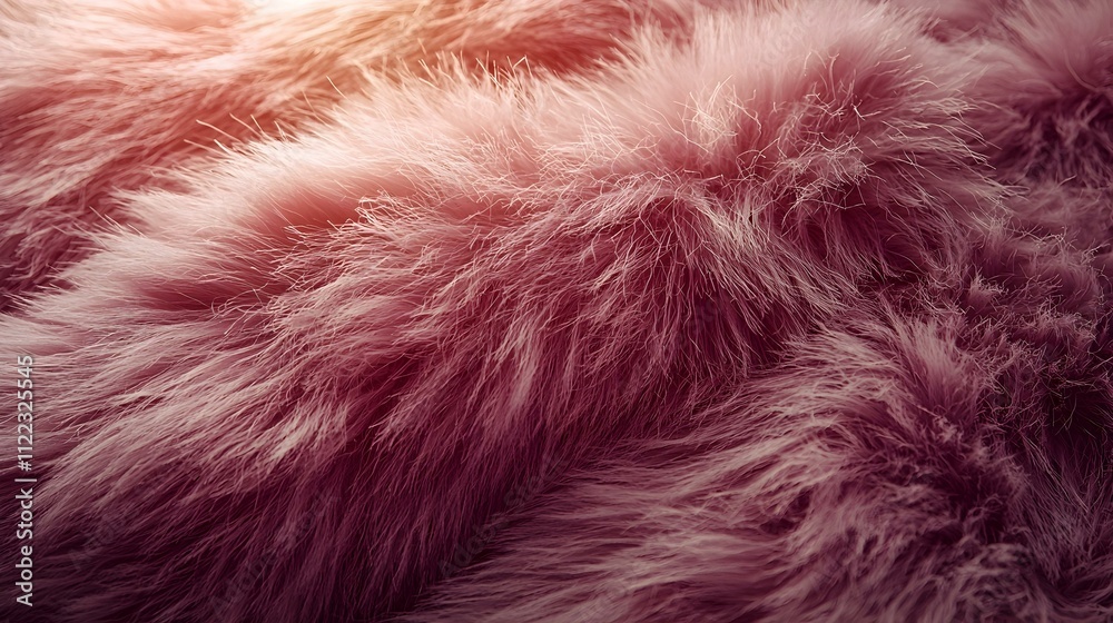Fototapeta premium Luxurious mauve faux fur texture. Soft, plush, and elegant background. Ideal for design projects.