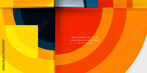 Techno circles and semi circles. Vector Illustration For Wallpaper, Banner, Background, Card, Book Illustration, landing page