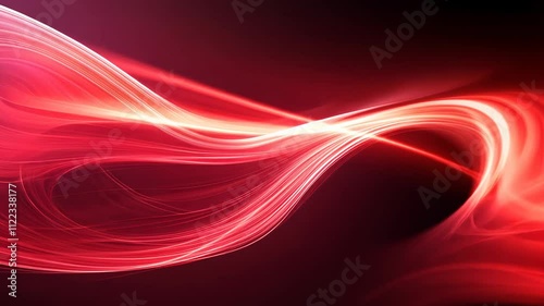 Abstract red wave light swoosh background, modern