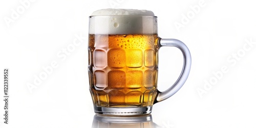 Beerglass, beer, drink, drunk, glass isolated on white