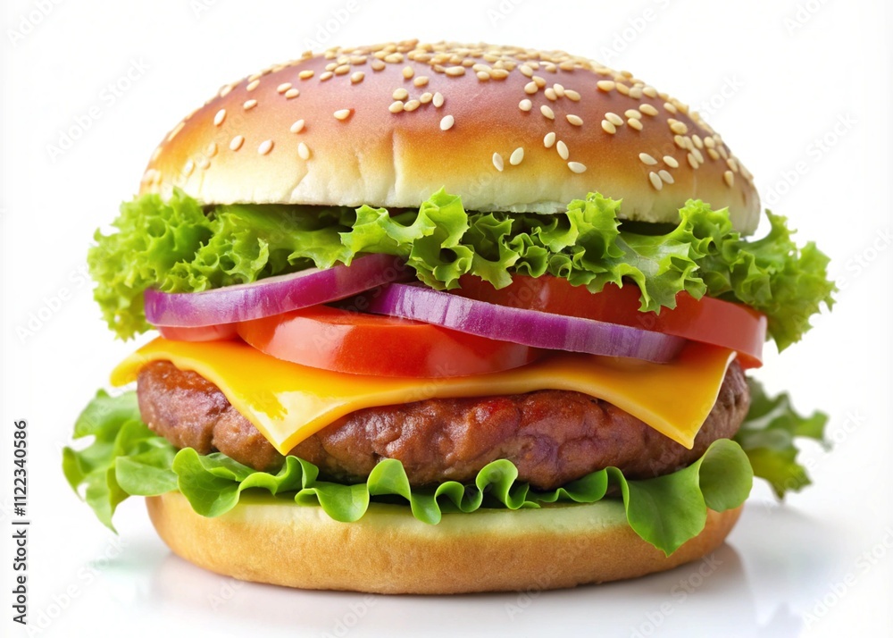 Classic hamburger isolated in white Classic hamburger isolated in white