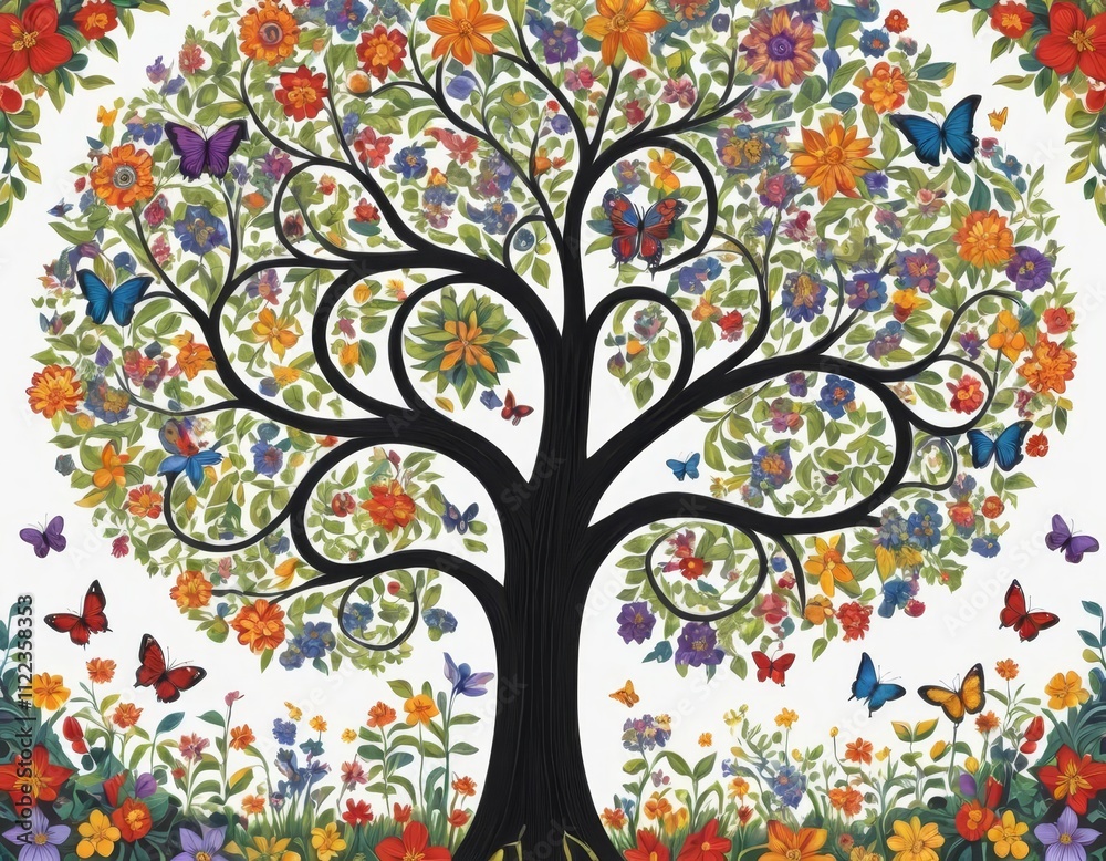 Obraz premium tree with flowers