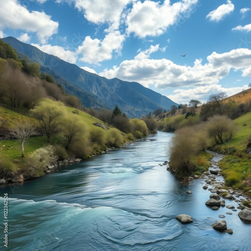 The tanaro river at springtime in asti province River landscapes Ultra realistic Photorealistic landscape photographywater travel sky beautiful tourism outdoor