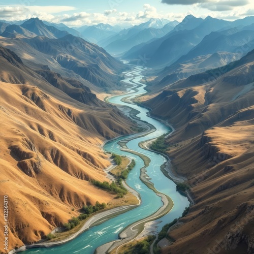 Braided tasman river abstract with mountains River landscapes Ultra realistic Photorealistic landscape photographywater travel sky beautiful tourism outdoor