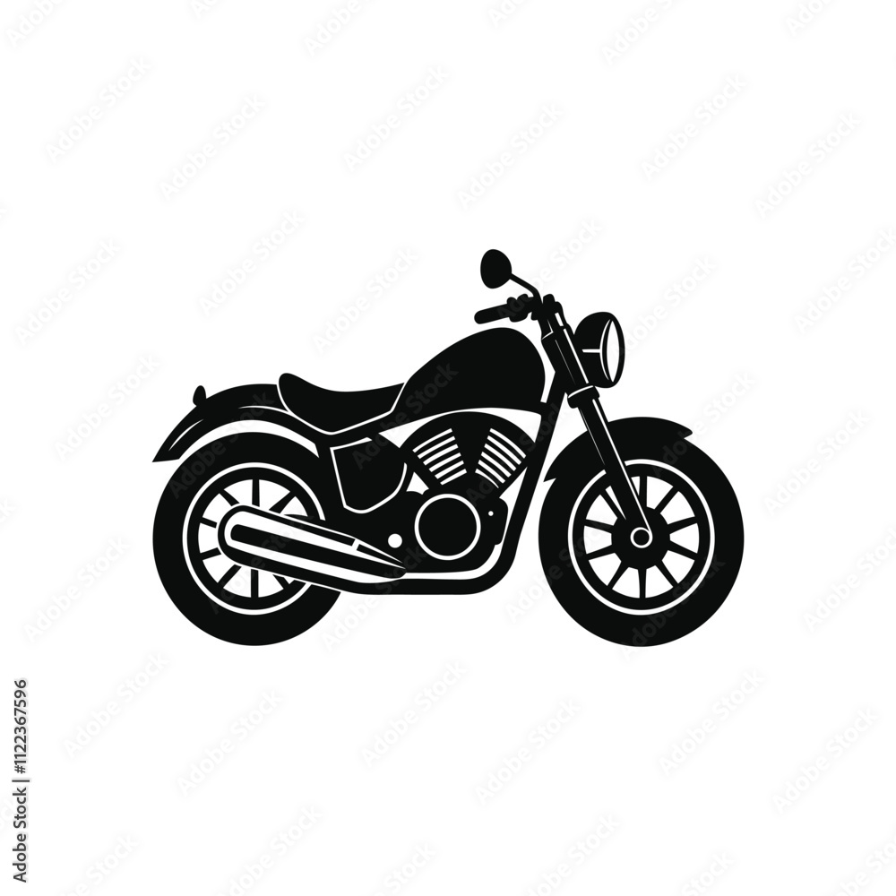 Fototapeta premium Motorcycle Clean and Modern Silhouette Vector Design 