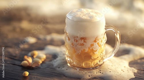 Beer foam cold photo