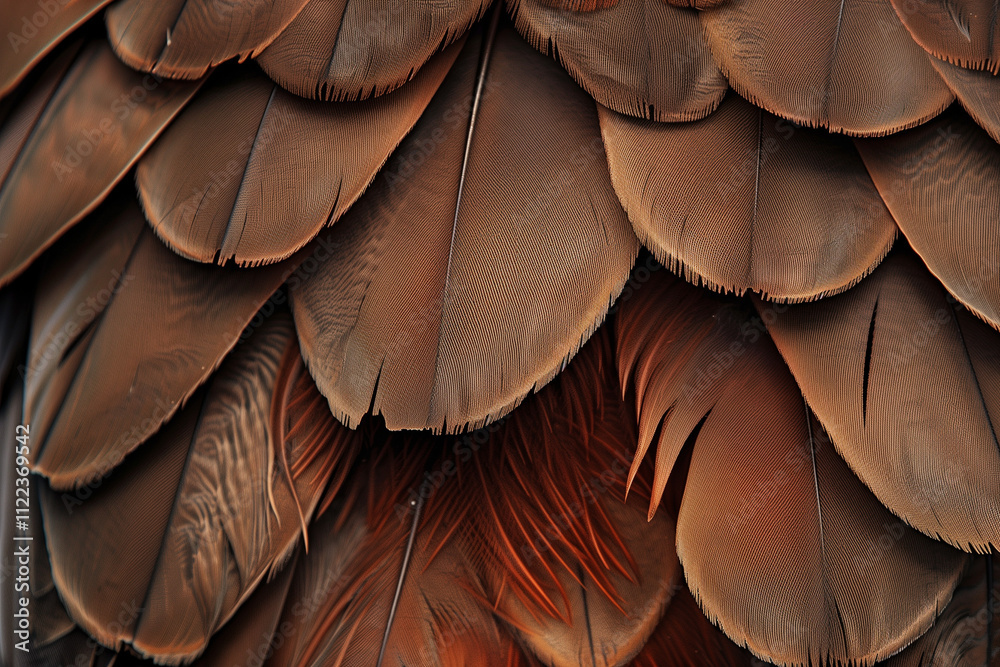 Obraz premium Feathers Wallpaper Featuring Macro View of Natural Bird Feather Textures Ideal for Nature, Wildlife, and Fabric-Inspired Backgrounds