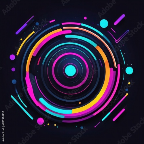 Neon Highlights on Dark Aesthetic Backgrounds
