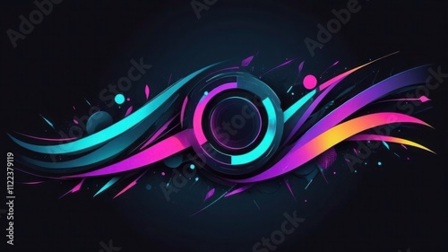 Neon Highlights on Dark Aesthetic Backgrounds

