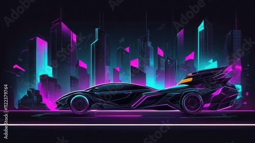 Neon Highlights on Dark Aesthetic Backgrounds
