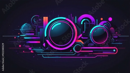 Neon Highlights on Dark Aesthetic Backgrounds
