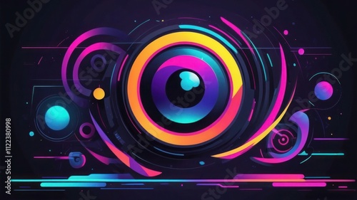 Neon Highlights on Dark Aesthetic Backgrounds
