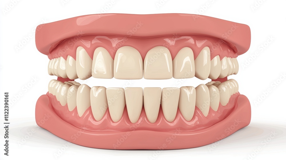 Obraz premium Dental model illustration healthcare facility educational content clinical environment front view