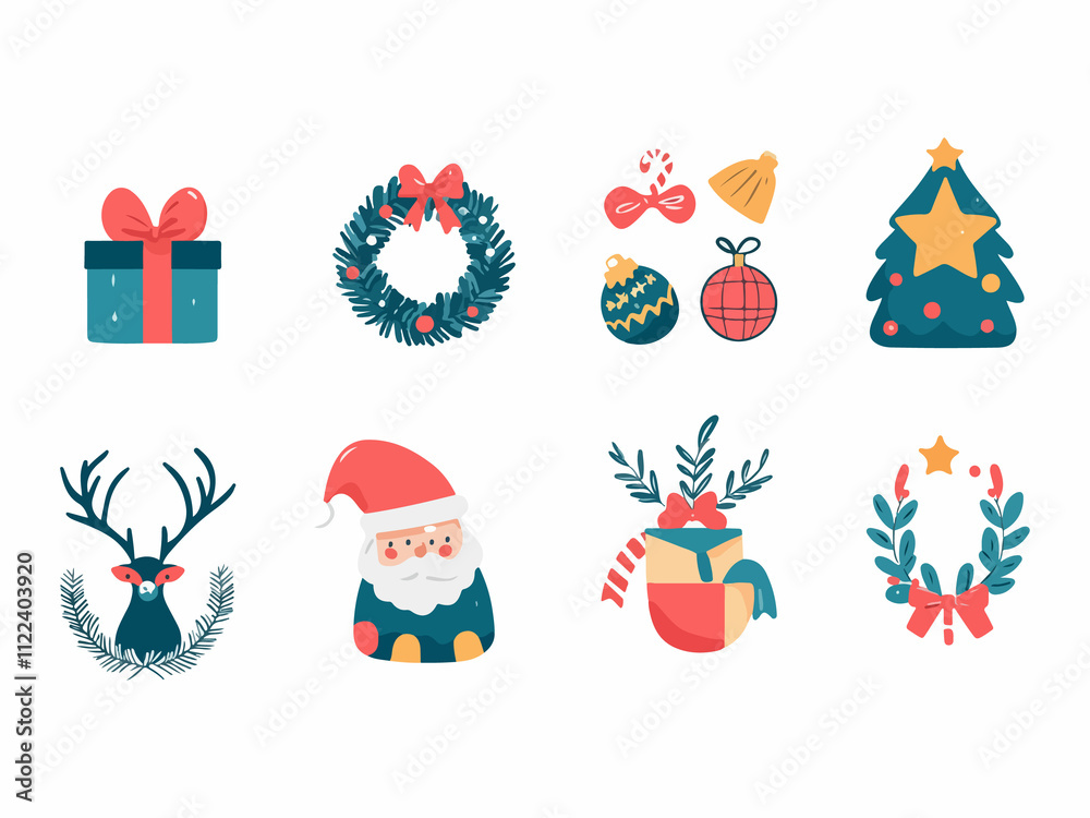 Set of hand drawn Christmas illustrations Set of hand drawn Christmas illustrations