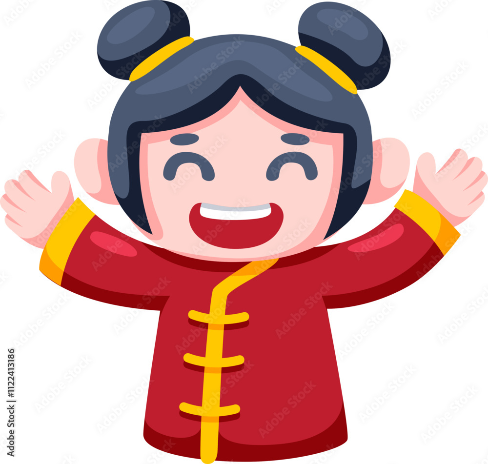 Obraz premium Cute Playful Decoration for Lunar Chinese New Year