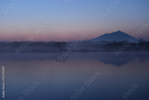 Mt. Tsukuba from Chikusei, Ibaraki, Japan