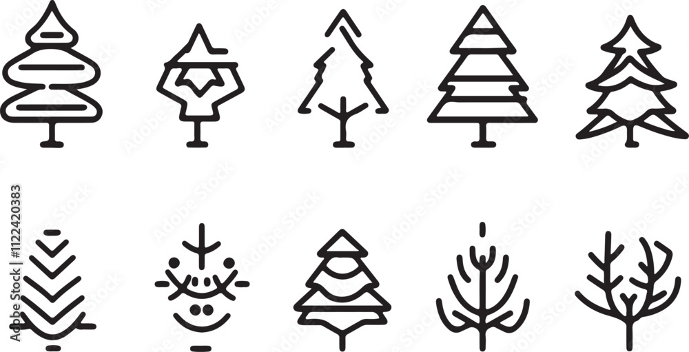 Fototapeta premium Hand drawn christmas element collection