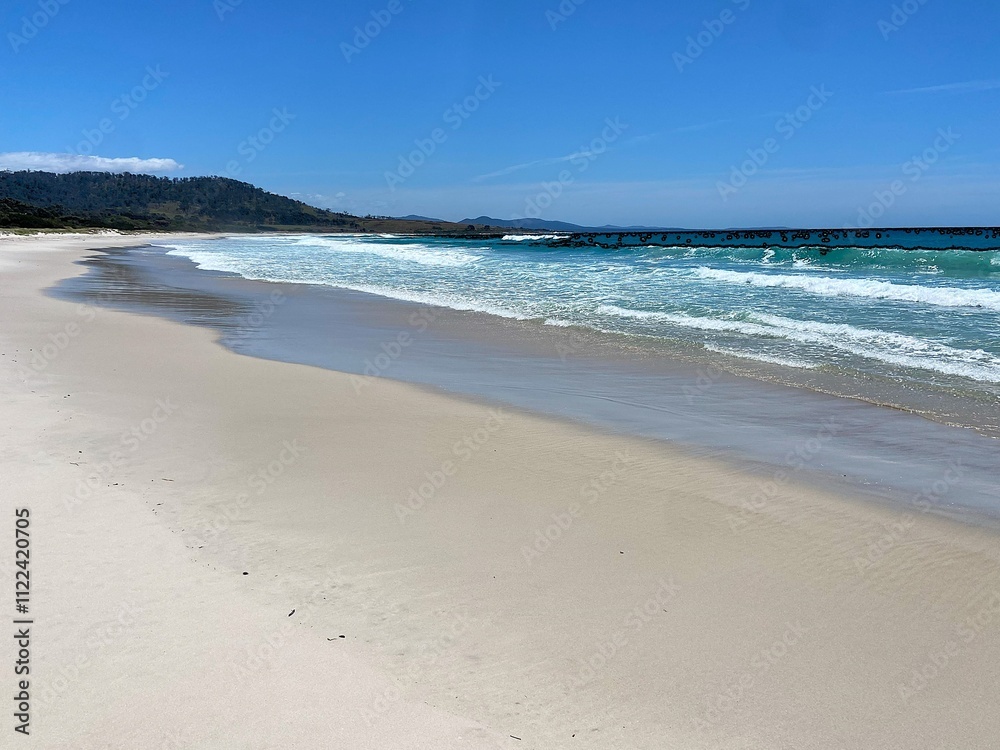 Fototapeta premium Tasmania, Australia near town of Orford. January 2024