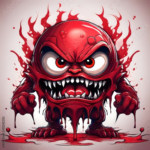 The Red Rage A Dripping Manifestation of Ferocious Energy