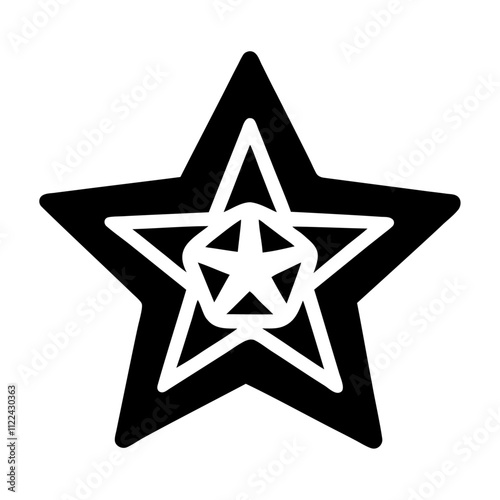 Black silhouette star in folds vector icon design