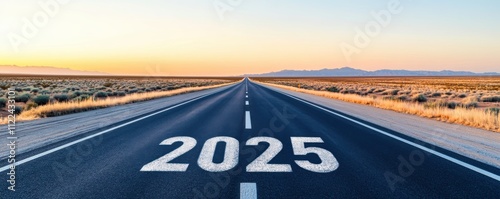 A long road stretches in to the horizon with 