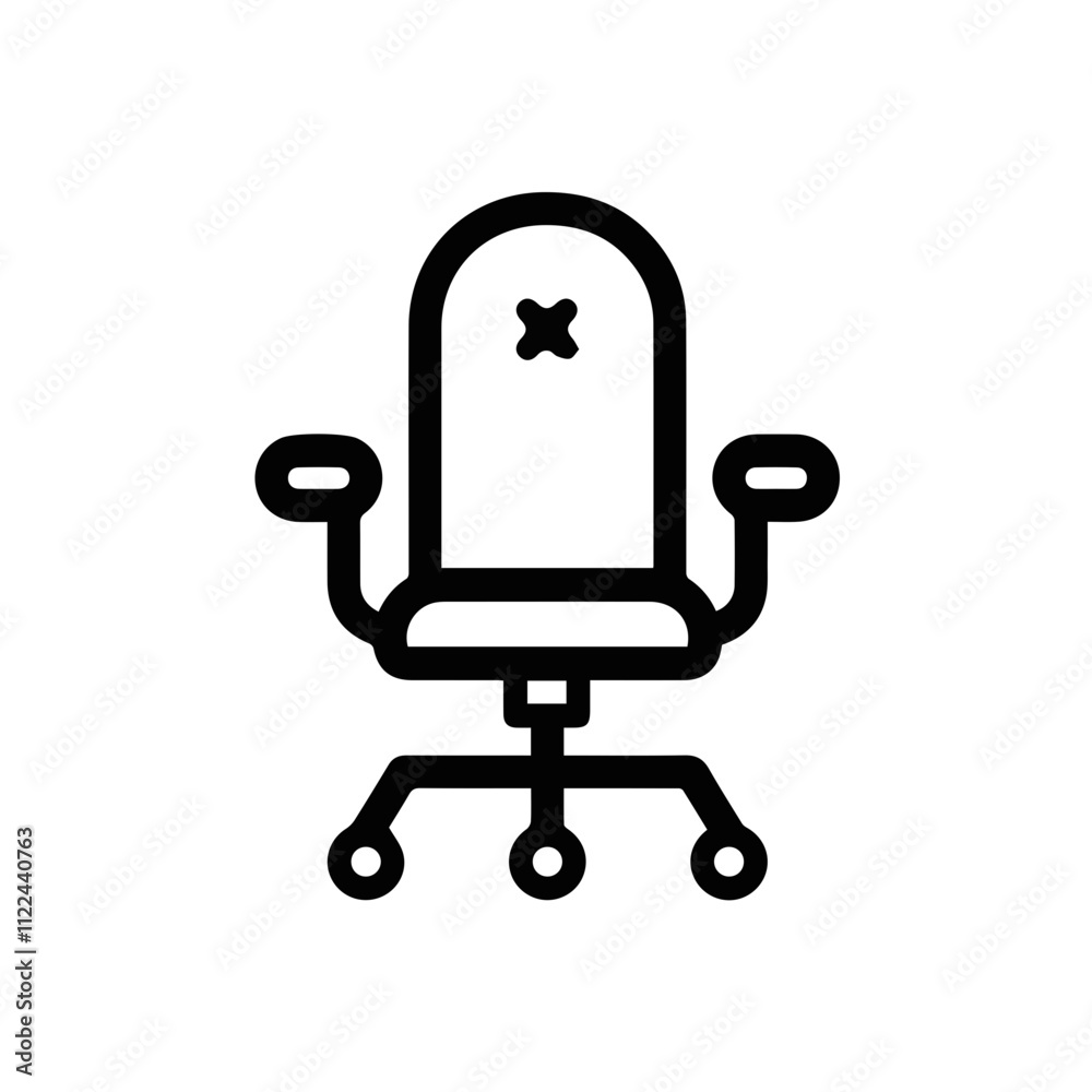 Fototapeta premium Chair icon symbol vector image illustration
