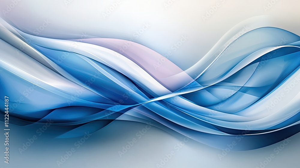 Naklejka premium Abstract Blue Wave Background