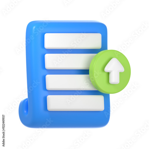 submit document 3d icon