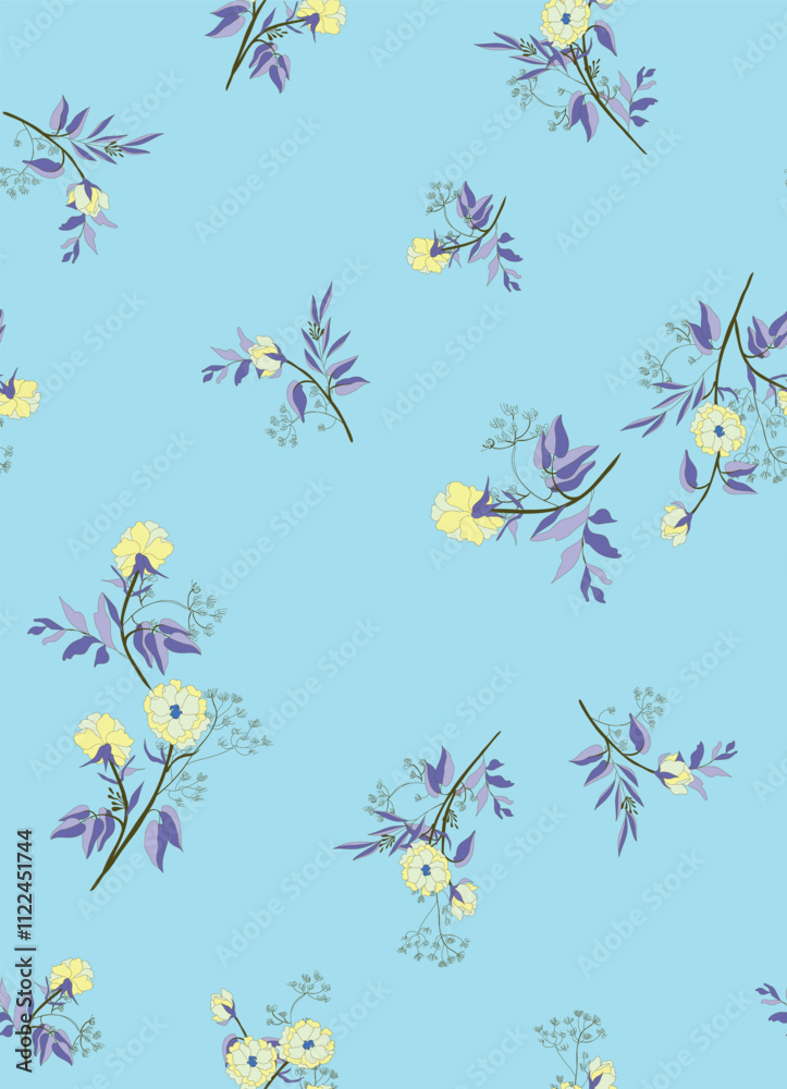 Fototapeta premium Abstract geometric seamless pattern. Vector colorful blocks pattern design background. Vibrant and gradient colors for design background and materials. flowers with soft petals in pastel tones such