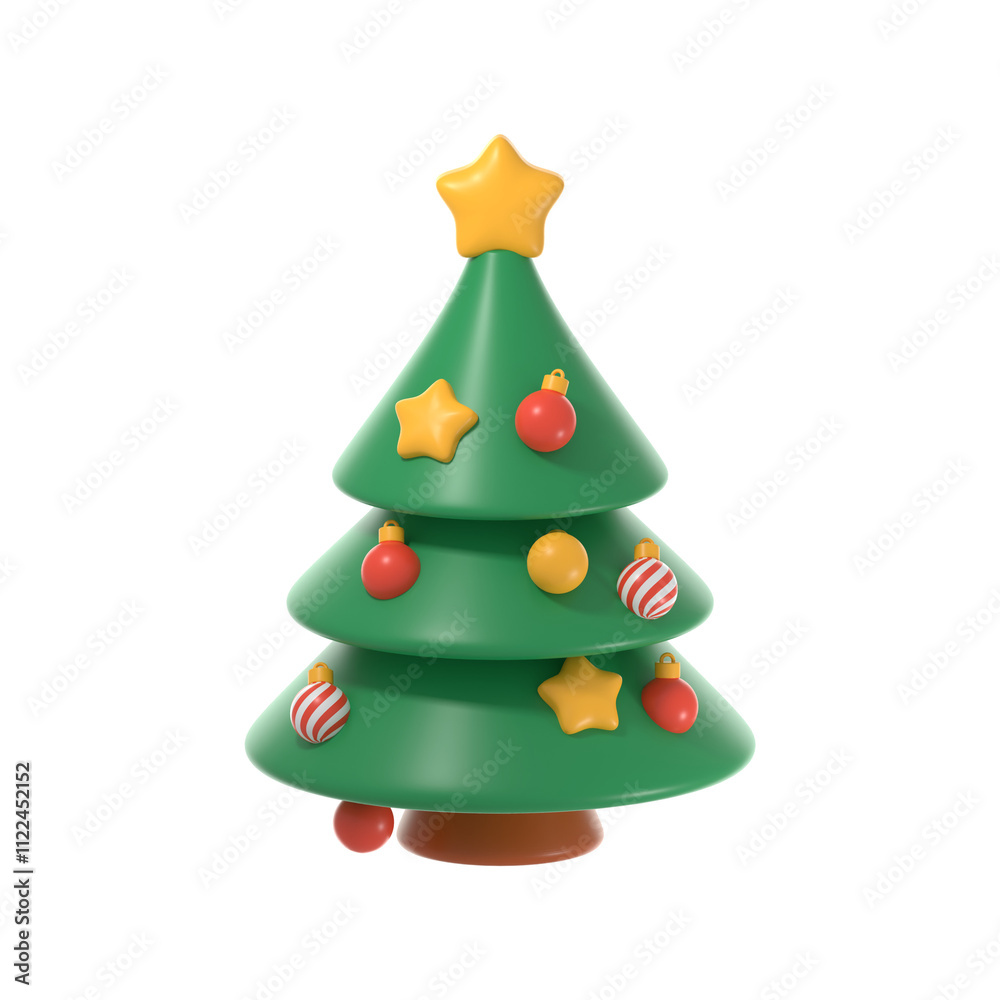 Obraz premium Christmas Tree 3D Illustration