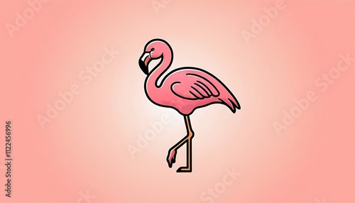 flamingo logo Flamingo  illustration isolated on white background bird, animal, flamingo, feather,8