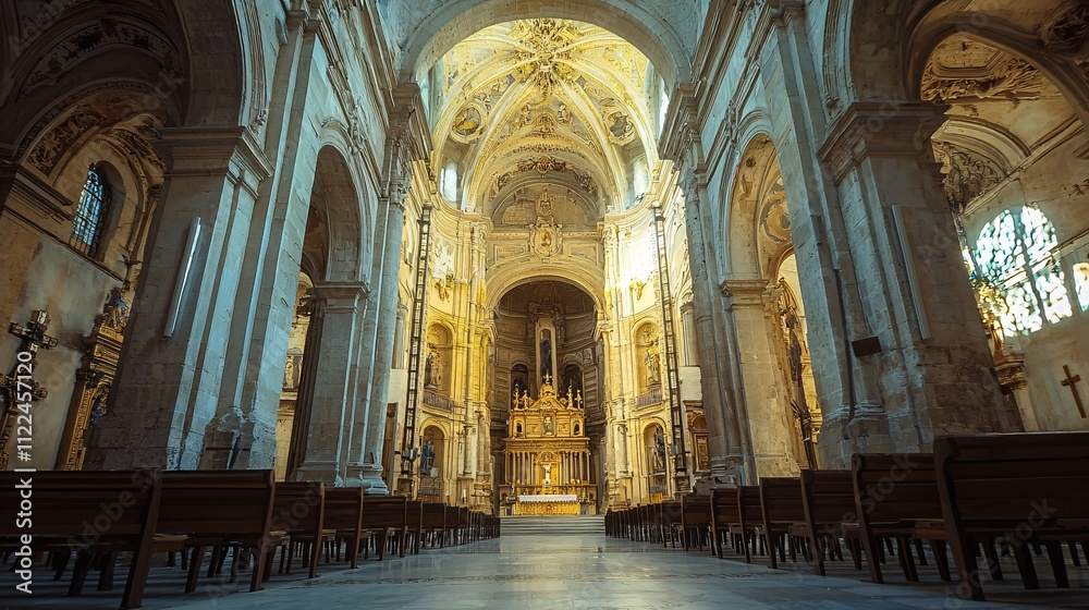Fototapeta premium Spain's oldest city, is a renowned tourist hotspot featuring the stunning Cathedral and charming old town