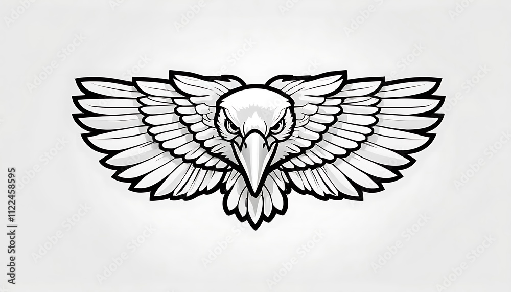 Obraz premium eagle logo gagle head e-sport logo template. animal predator sign and symbol.strength, 4