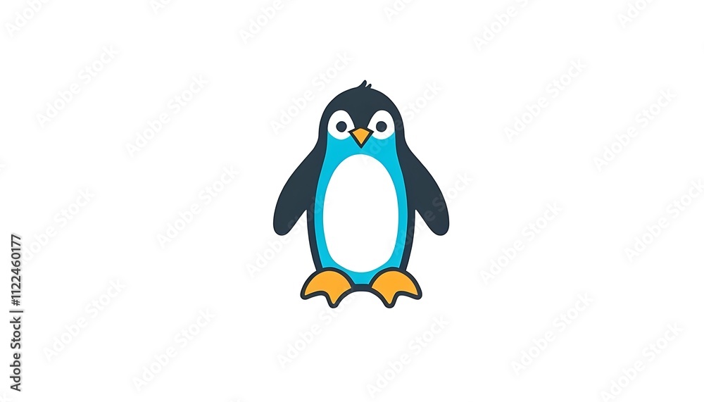Fototapeta premium penguins logo icon Penguin tattoo idea on white background logotype, art, bird, illustration, design 4