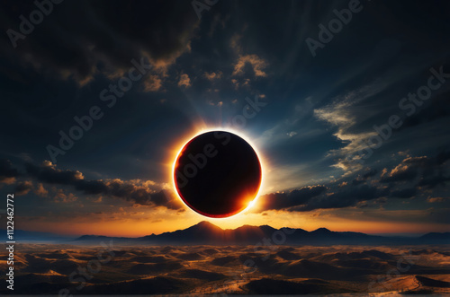 a solar eclipse on the space photo