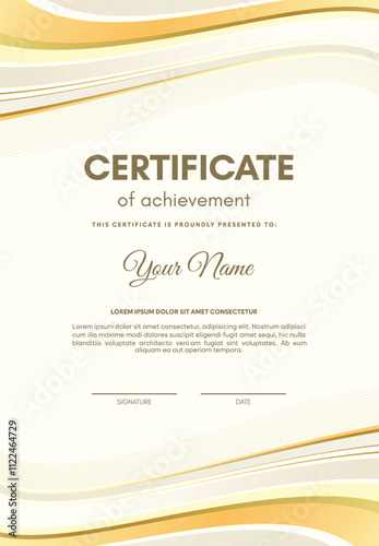 luxury gold appreciation certificate design