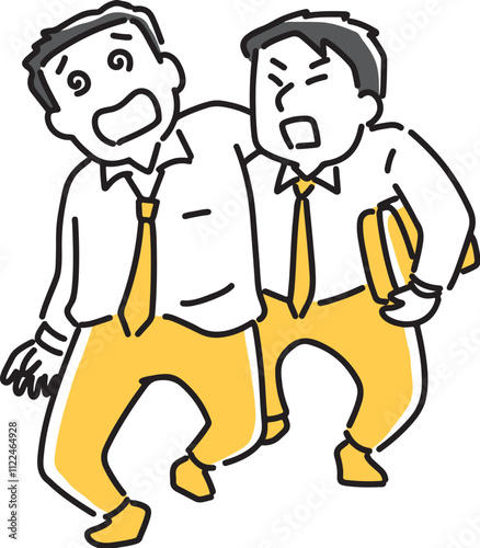 酔っ払いに肩を貸すビジネスマン