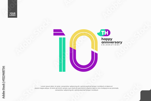 Vibrant 10th Anniversary Celebration with Colorful Design
