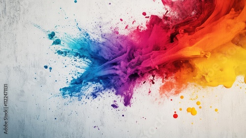 Vibrant Color Explosion on Textured Background for Creative Projects photo