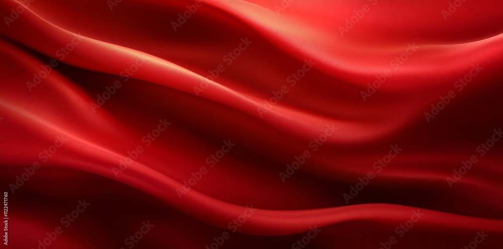 Obraz premium Elegant and dynamic red textile with a wavy design.