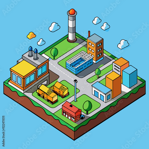 Isometric Map Toolkit with Buildings and Roads