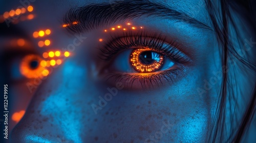 beautiful woman with enchanting eyes