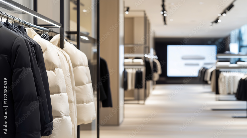 Fototapeta premium Luxury clothing store interior
