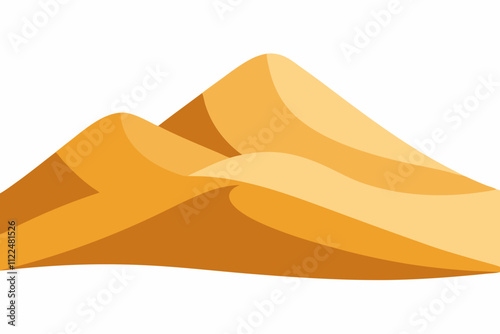 Sand Dunes Vector Illustration and Line Art for Printable Graphics