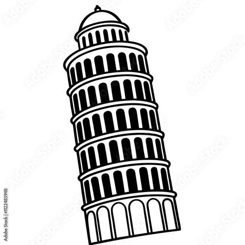 Leaning Tower of Pisa Vector Illustration photo