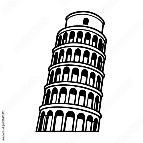 Leaning Tower of Pisa Vector Illustration photo