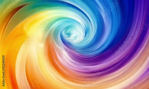Colorful Abstract Background with Vibrant Rainbow Waves Creating a Dynamic and Lively Design