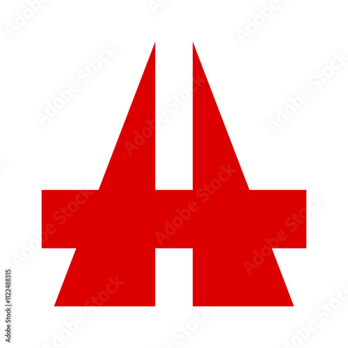 Letter A logo design template.