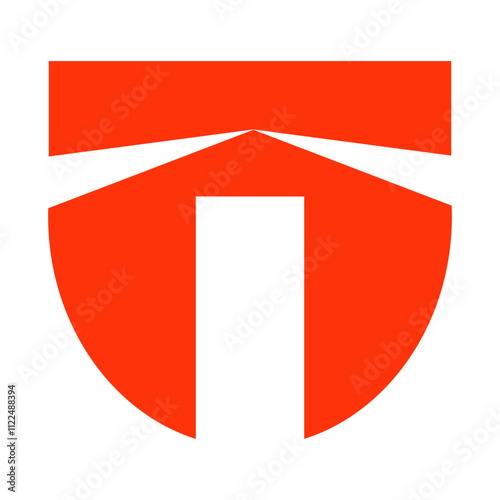 Creative shield icon logo design. Simple shield logo template.
